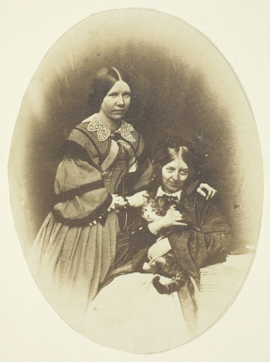 Mrs. Craik Holding Cat by Benjamin Mulock, photograph, 1853-1863