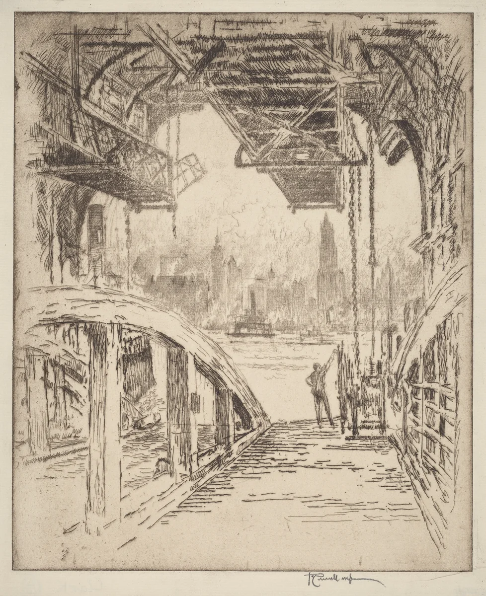 The Ferry House by Joseph Pennell, print, 1919