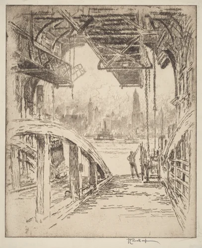 The Ferry House by Joseph Pennell, print, 1919