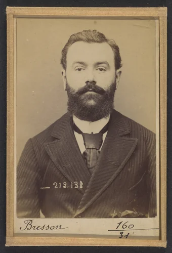 Bresson. Eugène, Marie. 30 ans, né le 4/7/63 à Chaumont (Haute-Marne). Avocat. Anarchiste. 20/1/94. by Alphonse Bertillon, photograph, 1894