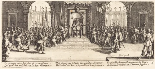 Distribution of Rewards by Jacques Callot, print, 1633