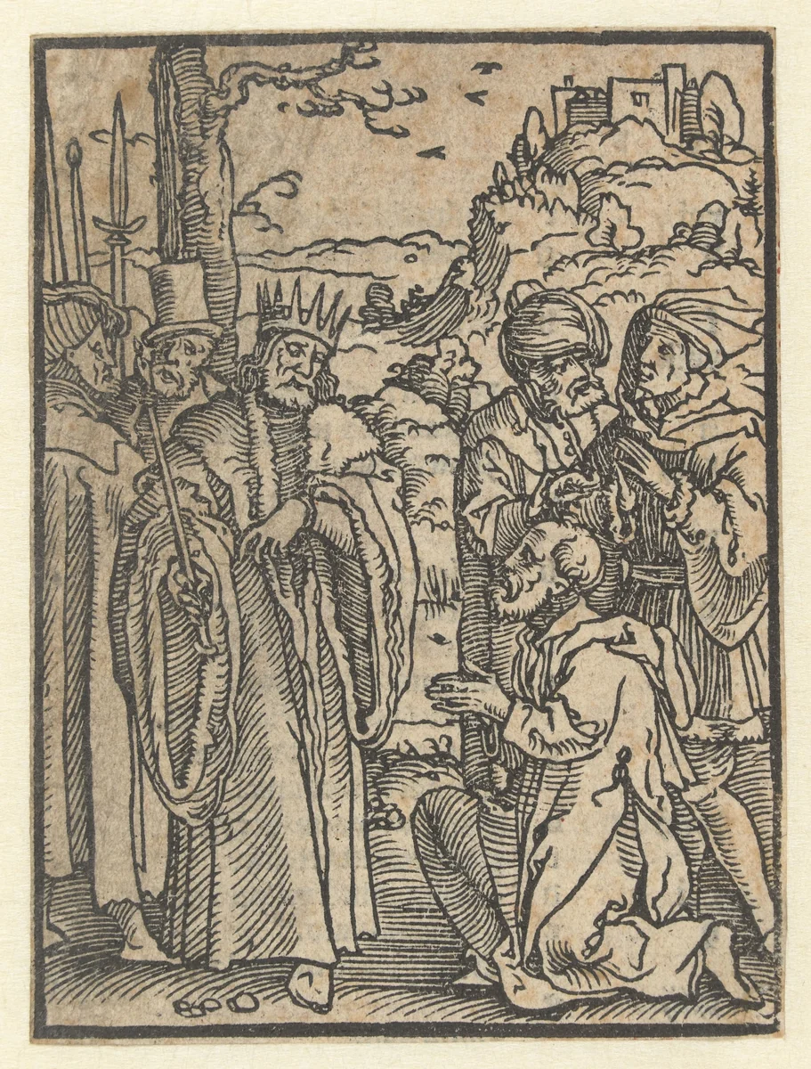 Cyrus laat de Israëlieten terugkeren naar Jerusalem by Jan Swart, print, 1528