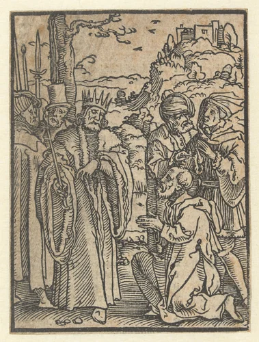 Cyrus laat de Israëlieten terugkeren naar Jerusalem by Jan Swart, print, 1528