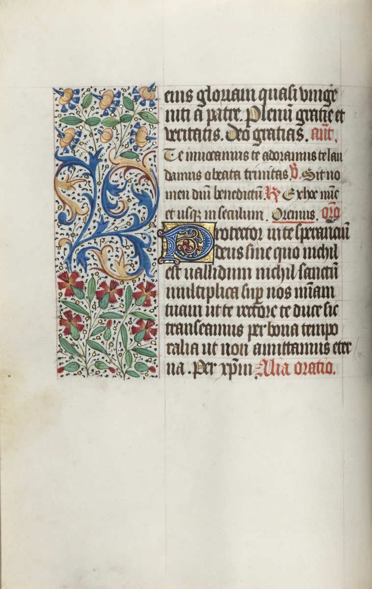 Book of Hours (Use of Rouen): fol. 14v by Master of the Geneva Latini, book, 1465-1475