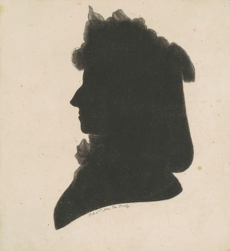 Unidentified Female Silhouette by Charles B. J. Févret de Saint-Mémin, print, 1797