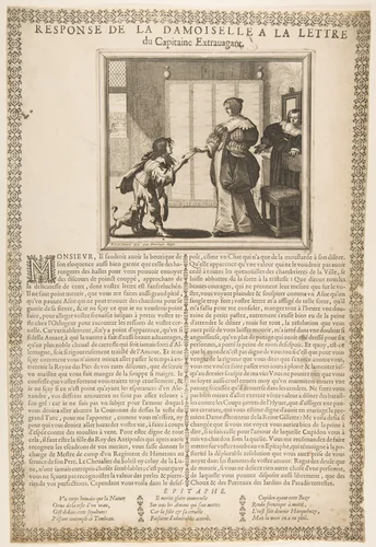 Young Lady's Reply to the Captain's Letter by Abraham Bosse, print, 1631-1641