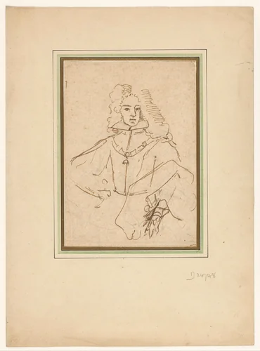 Portretstudie voor een ridder van het Gulden Vlies by anonymous, drawing, 1600-1699