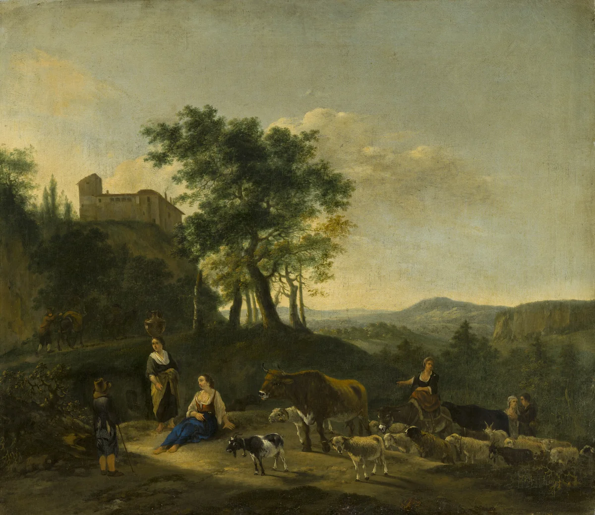 Italianate Landscape with Shepherds by Jan Willemsz Lapp, painting