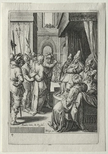 Passion Set: Christ before Herod by Zacharias Dolendo, print, 1596