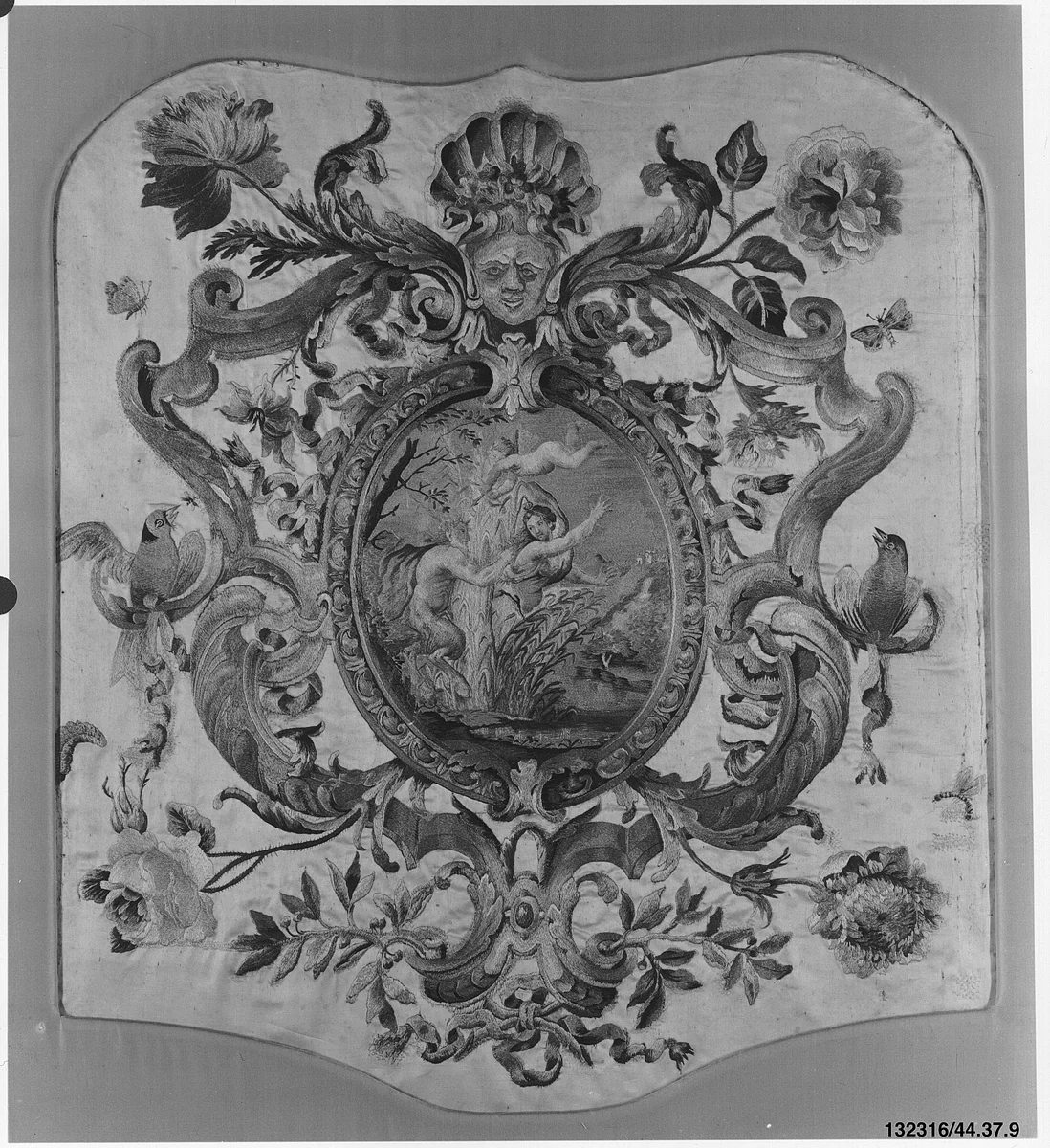 Chair panel by Daniel Marot, textile, 1700-1715
