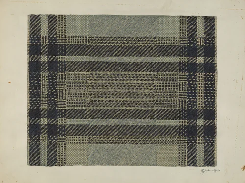 Coverlet by Cornelius Christoffels, index of american design, 1940