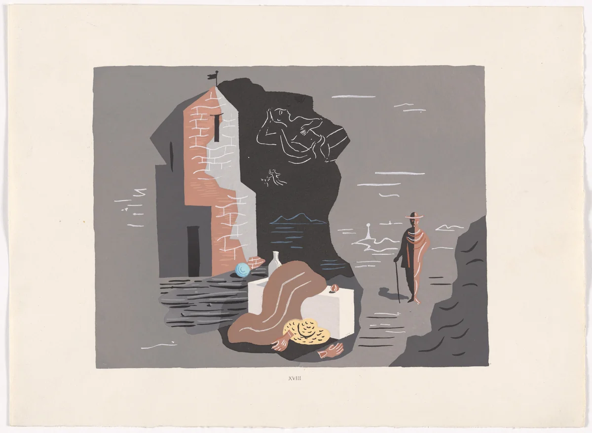 Sleep ( Le Sommeil ) from the portfolio Magic Mirror ( Le Miroir Magique) by Jean Hugo, print, 1927