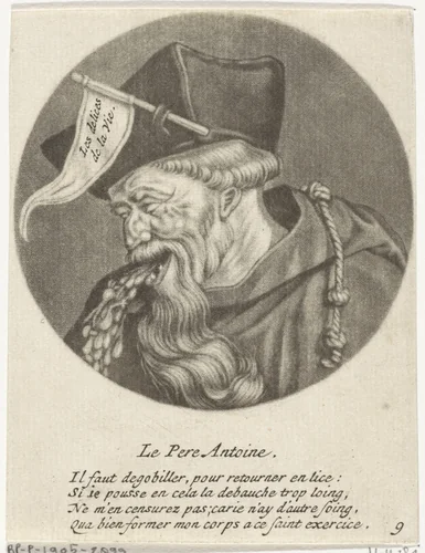 Caricatures of the French clergy under Louis XIV by Jacob Gole, print, 1670-1724