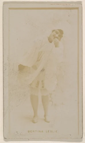 Bertina Leslie, from the Actresses series (N245) issued by Kinney Brothers to promote Sweet Caporal Cigarettes by Kinney Brothers Tobacco Company, photograph, 1890