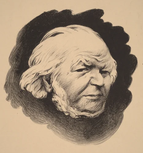 Henri Daumier (Honore Daumier) by Félix Vallotton, print, 1894