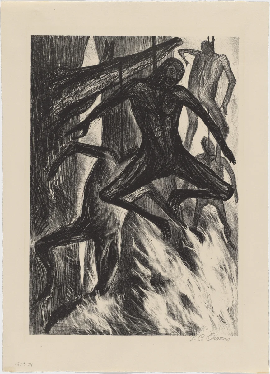 The Hanged Men from The American Scene, no. 1 by José Clemente Orozco, print, 1933