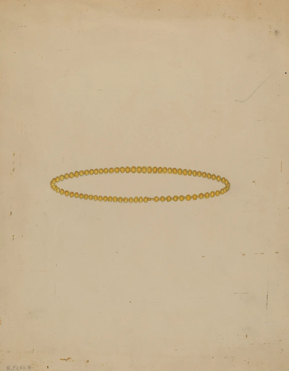Necklace by Michael Fenga, index of american design, 1937