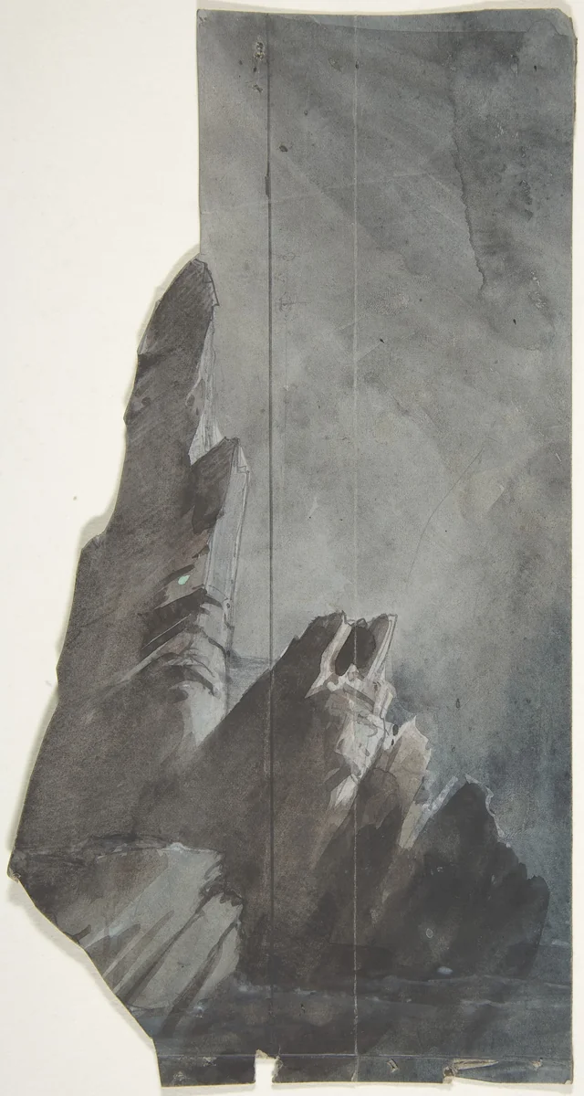 Design for a Stage Set by Eugène Cicéri, drawing, 1830-1890