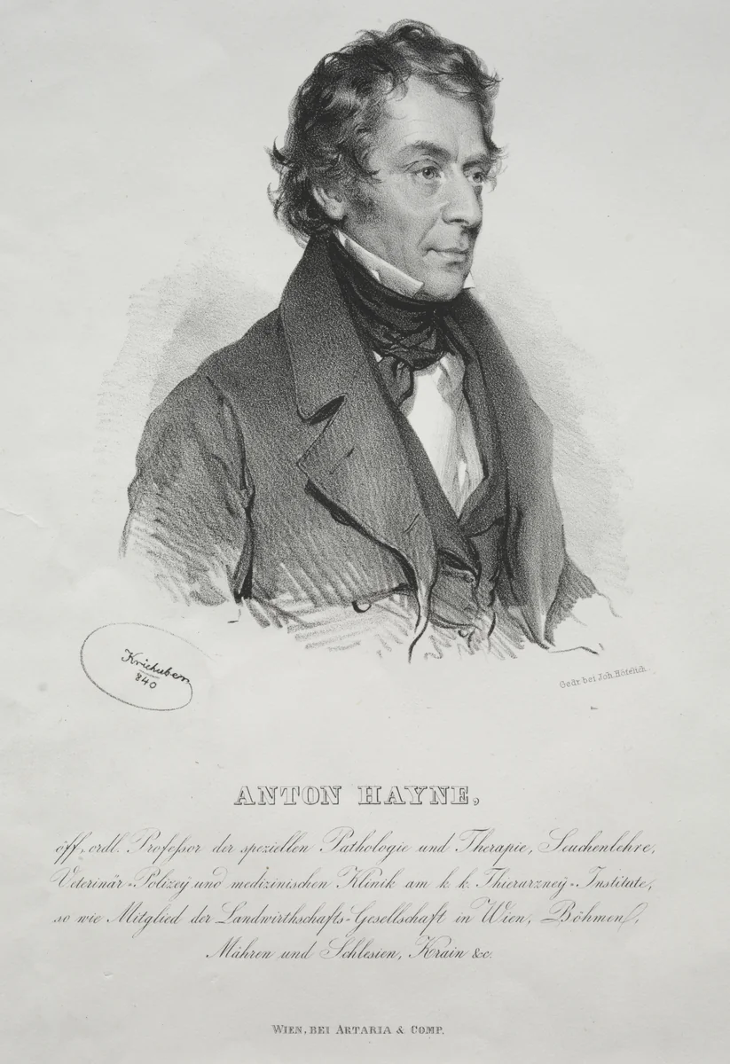 Portrait of Dr. Anton Hayne by Josef Kriehuber, print, 1840
