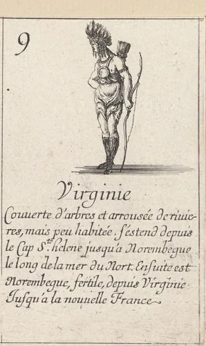 Vrouw uit Virginia by Stefano della Bella, print, 1620-1664