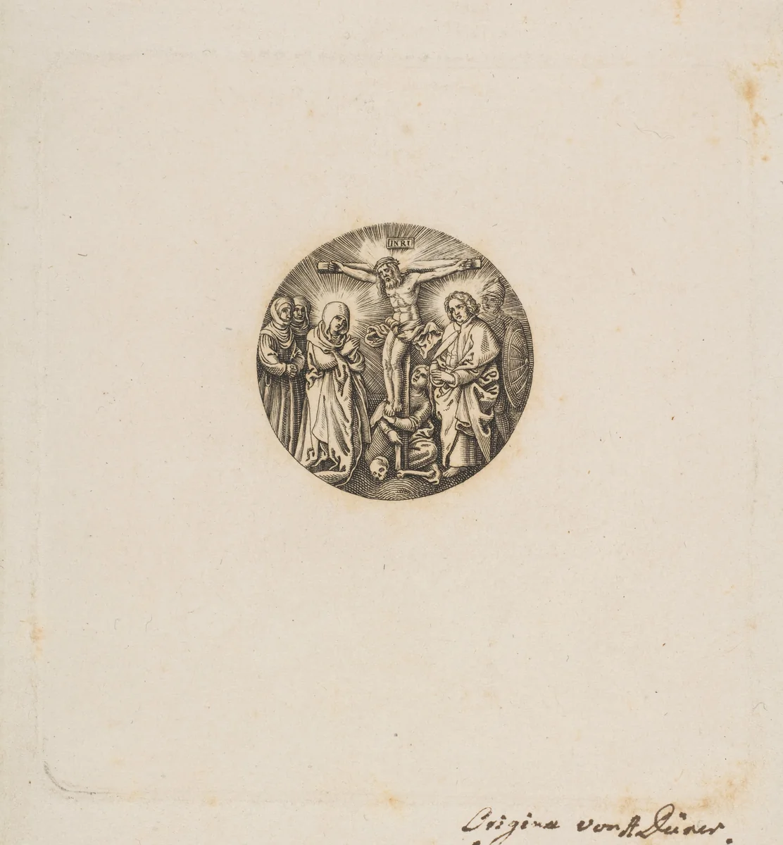 The Crucifixion (Round) (copy) by Johannes Riepenhausen, print, 1800-1860