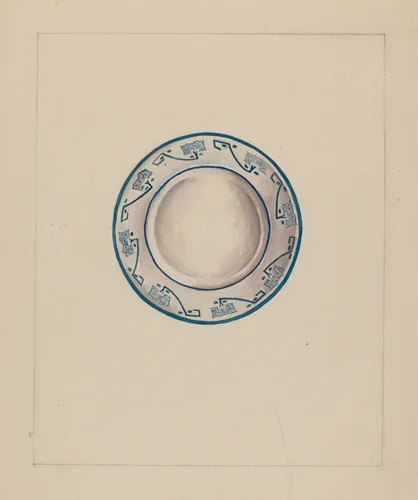 Cup Plate by Florence Stevenson, index of american design, 1936