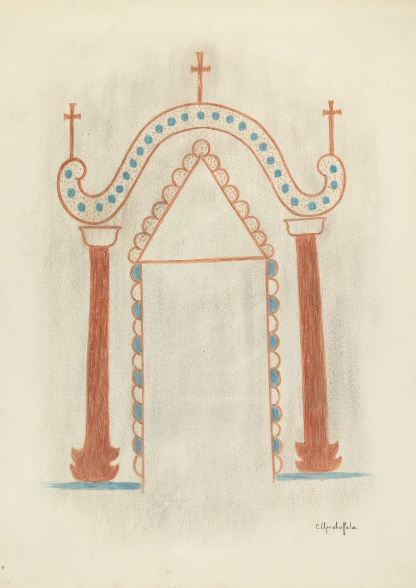 Wall Painting by Cornelius Christoffels, index of american design, 1941