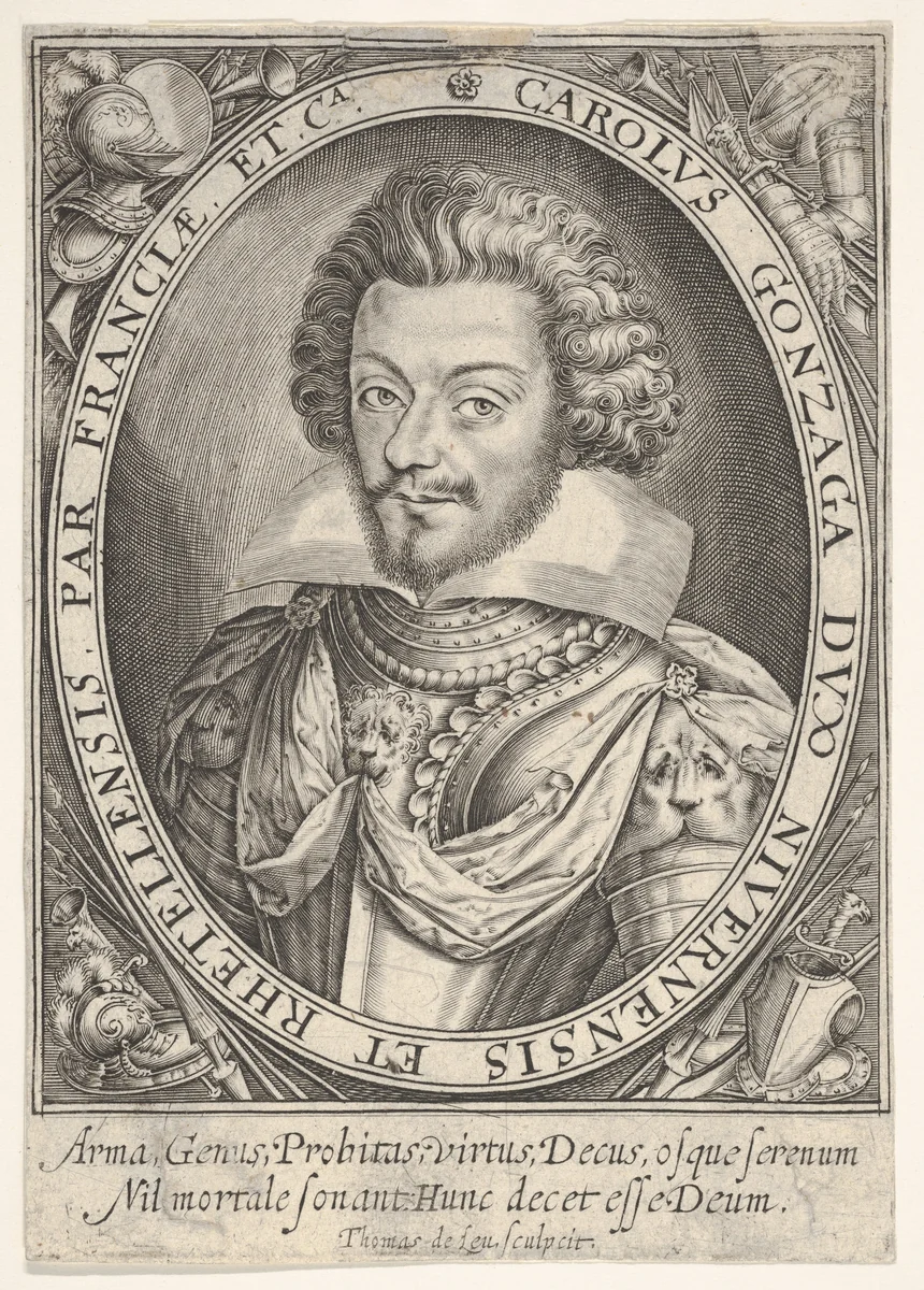 Charles de Gonzague, Duc de Nevers by Thomas de Leu, print, 1560-1620