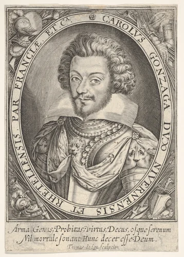 Charles de Gonzague, Duc de Nevers by Thomas de Leu, print, 1560-1620