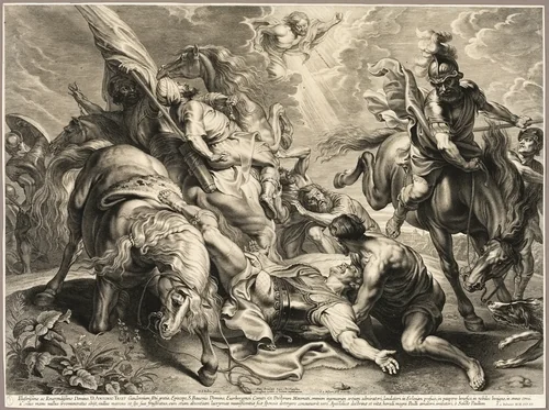 The Conversion of Saint Paul by Schelte Adamsz. Bolswert, print, 1621-1633