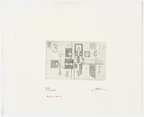 Yale Horizontal Plate (Yale-Horizontalplatte) from The Mystery und dieses Rätsels Lösung by Robert Michel, print, 1921