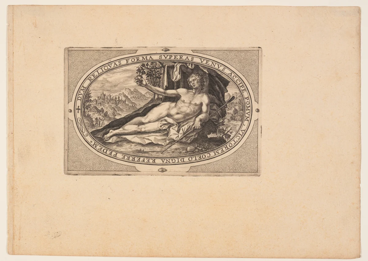 Paris, from Gods and Goddesses by Crispijn van de Passe, print, 1592