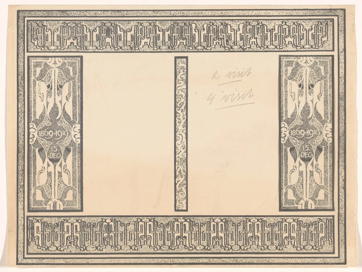 Zes kaders met siermotief by Carel Adolph Lion Cachet, print, 1919