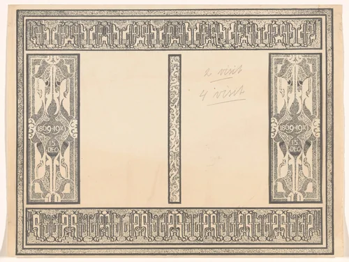 Zes kaders met siermotief by Carel Adolph Lion Cachet, print, 1919