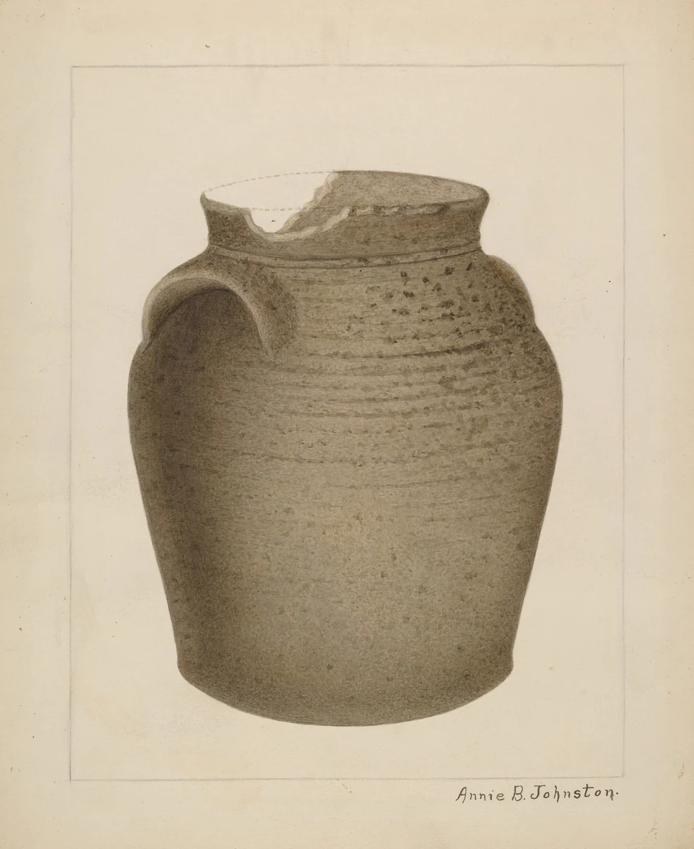 Stoneware Jar by Annie B. Johnston, index of american design, 1937