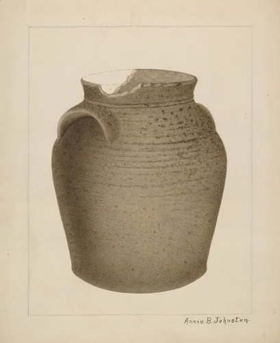 Stoneware Jar by Annie B. Johnston, index of american design, 1937