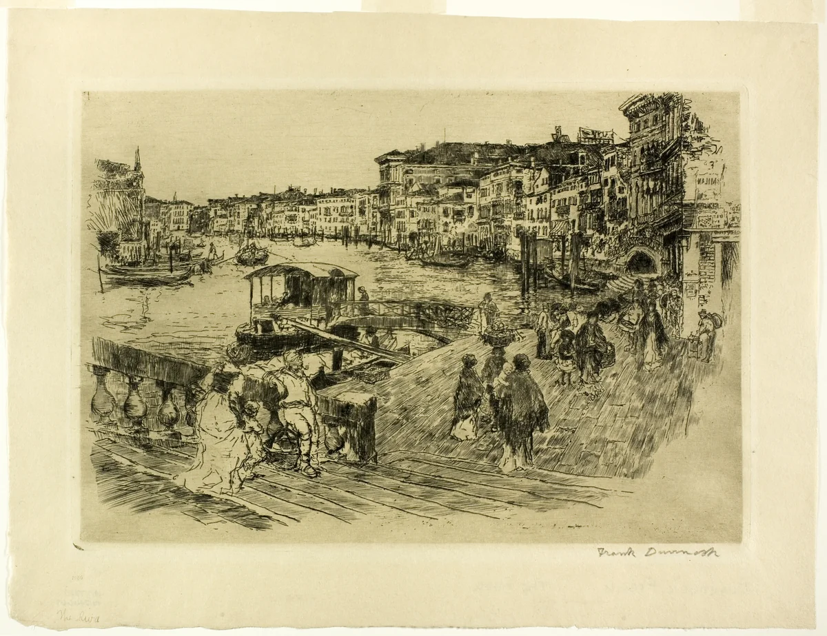 View of the Grand Canal by Frank Duveneck, print, 1883