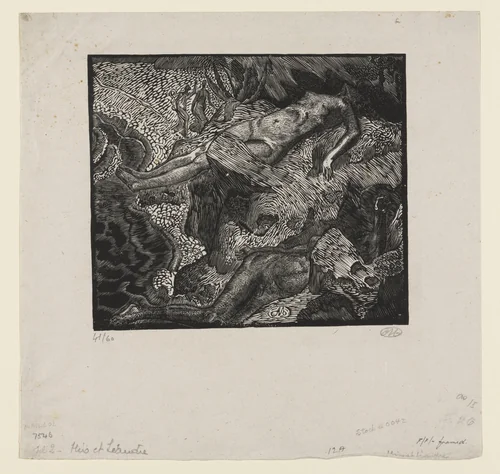 Hero and Leander by Aristide Maillol, print, 1893