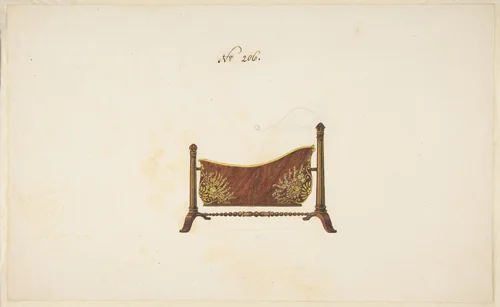 Design for a Firescreen (?) by anonymous, drawing, 1800-1899