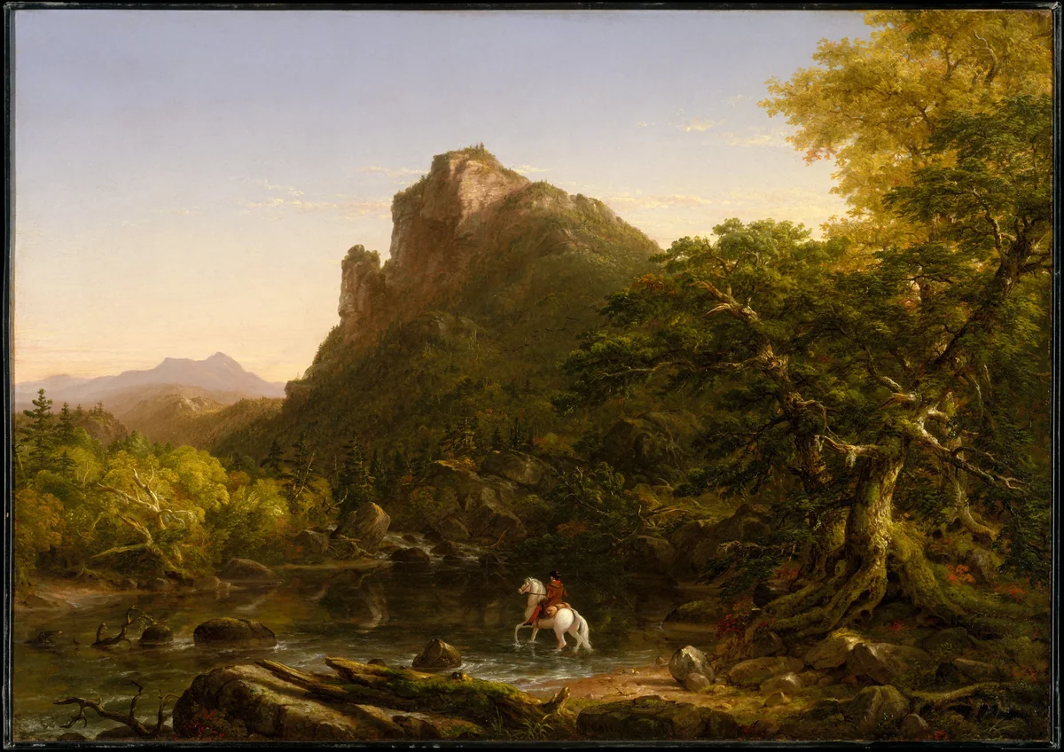 The Mountain Ford by Thomas Cole, artwork, 1846