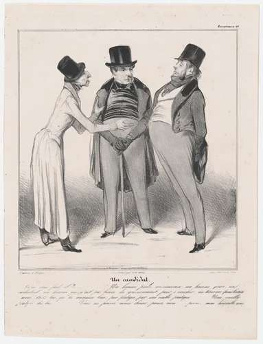 Plate 48: A Candidate, from 'Caricaturana,' published in Les Robert Macaires by Honoré Daumier, print, 1838