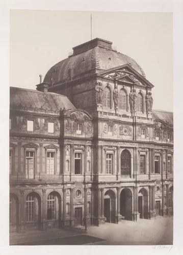 Pavillon de l'Horloge, Louvre by Edouard Baldus, photograph, 1852-1853