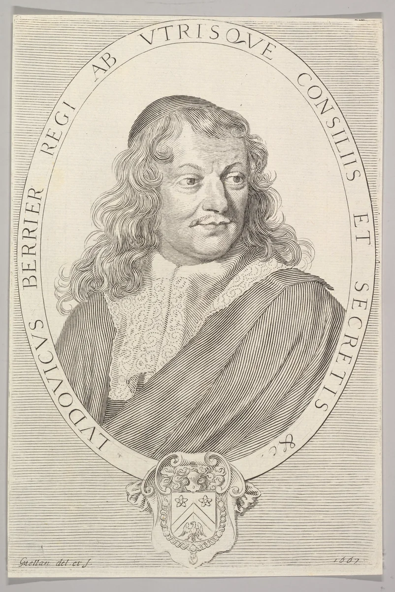 Louis Berryer by Claude Mellan, print, 1667