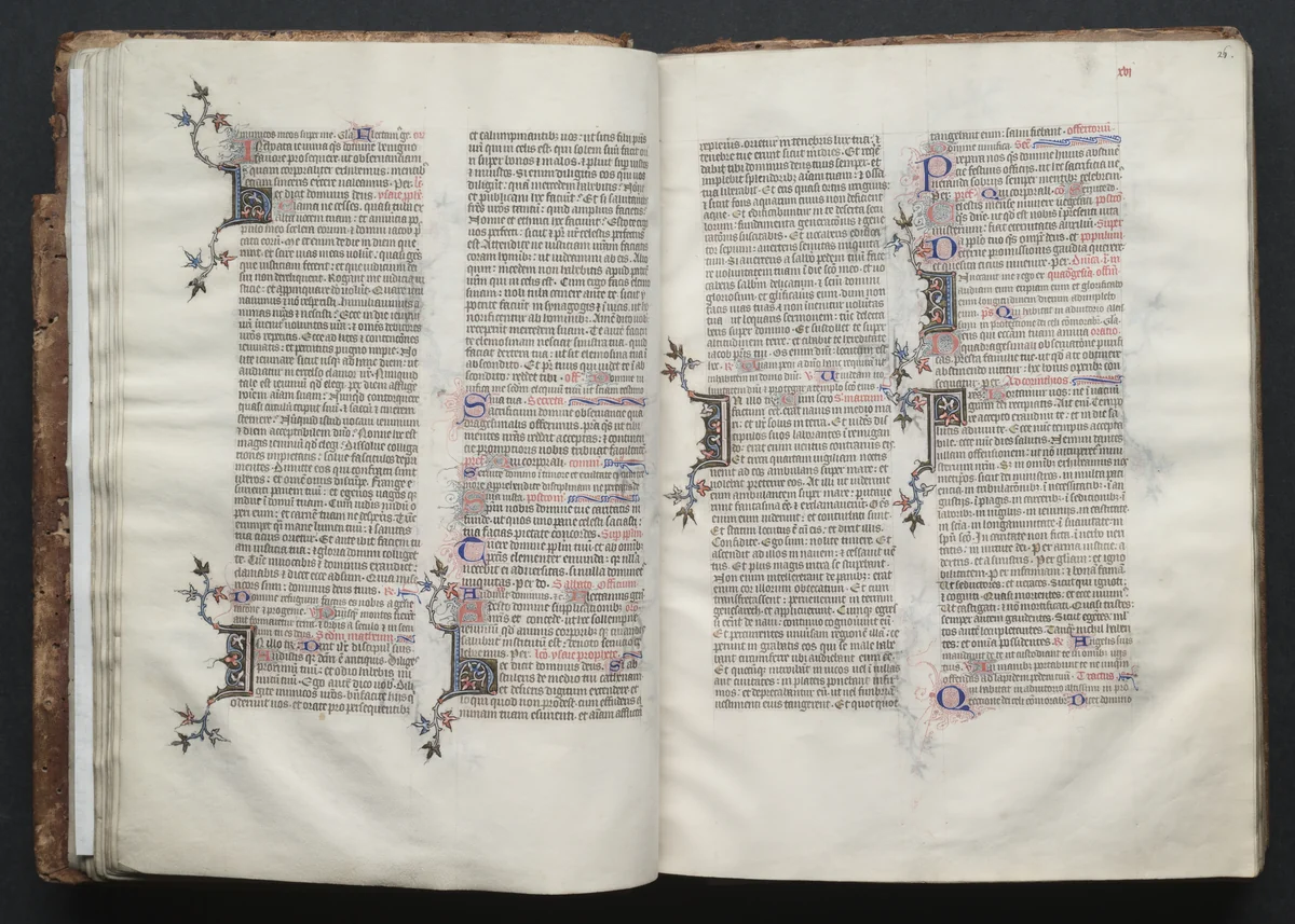 The Gotha Missal: Fol. 25v, Text by Master of the Boqueteaux, book, 1370-1380