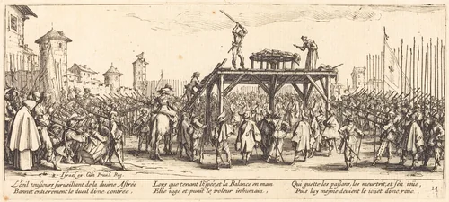 The Wheel by Jacques Callot, print, 1633