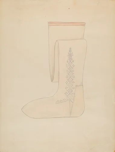 Stockings by Margaret Concha, index of american design, 1936