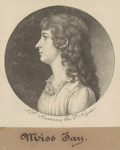 Maria Jay by Charles B. J. Févret de Saint-Mémin, print, 1798