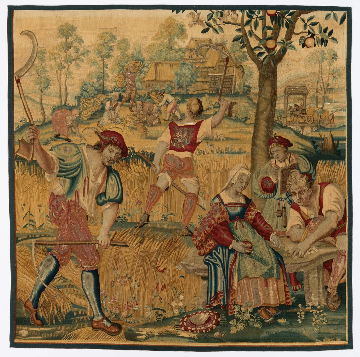 Summer: Harvest Scene by Gobelins Manufactory, textile, 1530-1699