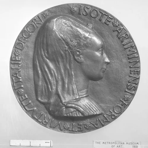 Isotta degli Atti of Rimini by Matteo de' Pasti, metalwork, 1446