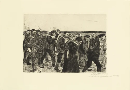 March of the Weavers (Weberzug) by Käthe Kollwitz, print, 1893